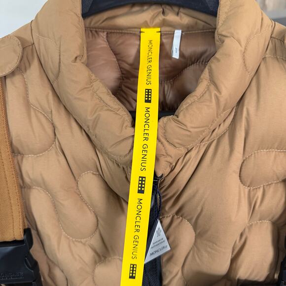 Moncler x Salehe Bembury Sierpinski Down Vest Layered Canvas Gilet 4 NEW Jacket - Picture 2 of 7